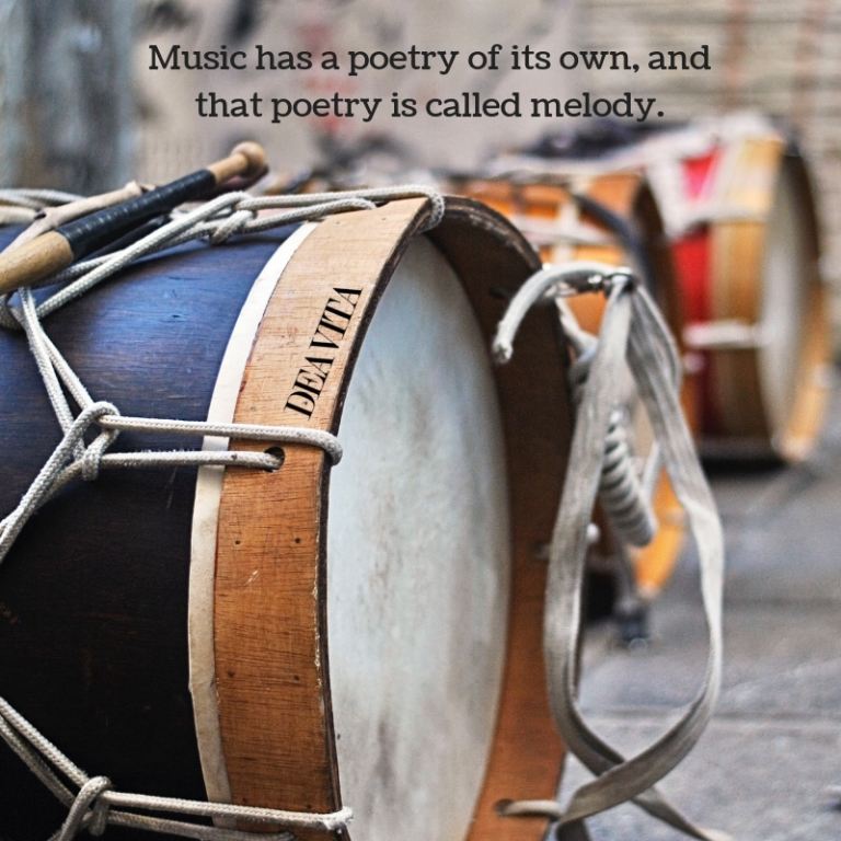great inspirational quotes about music poetry melody