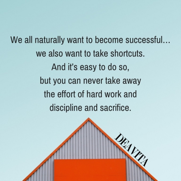 hard work discipline sacrifice success short quotes and sayings