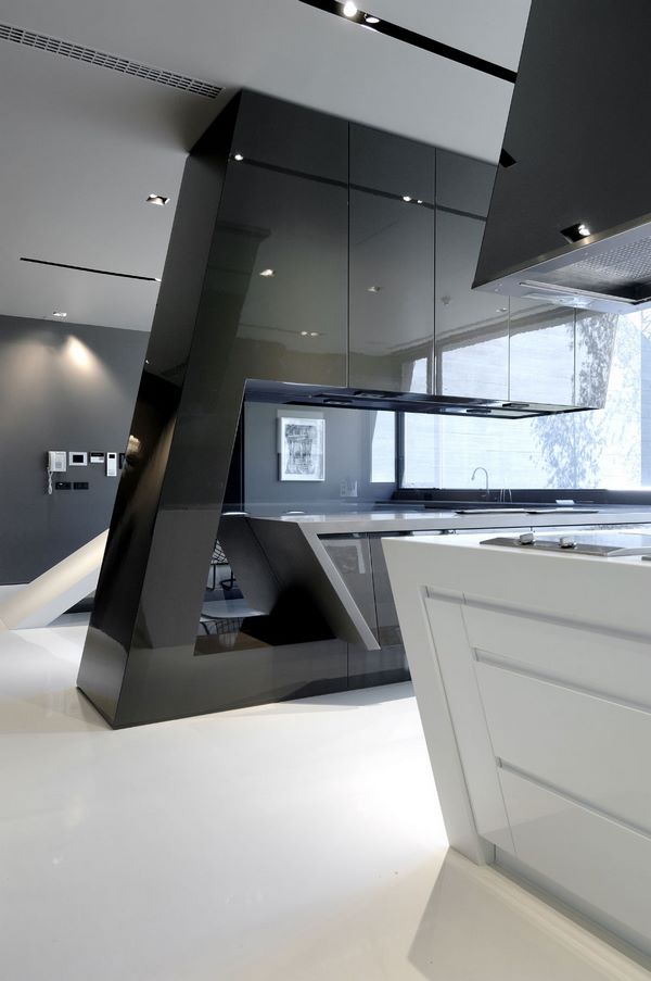 high tech kitchen design trends ultra modern interior in black and white