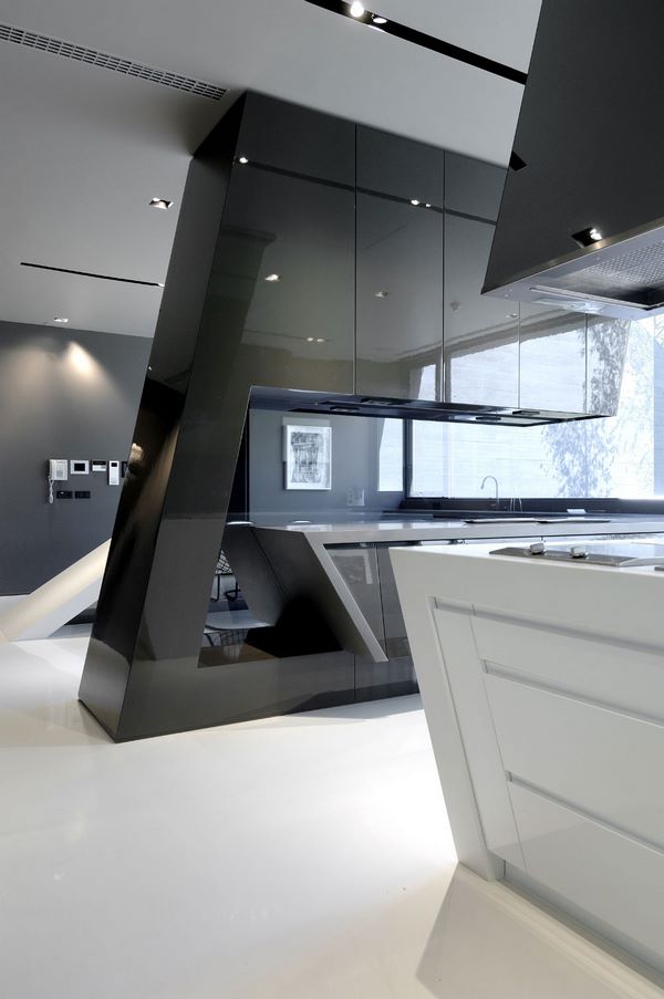 High Tech Kitchen Design Trends Ultra Modern Interior In Black And White  