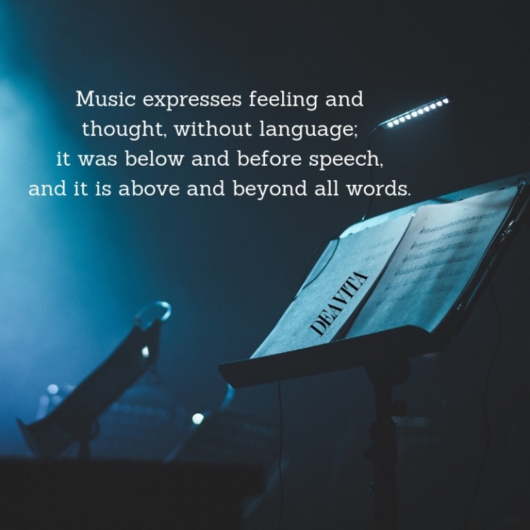 short deep quotes about music feeling and thoughts