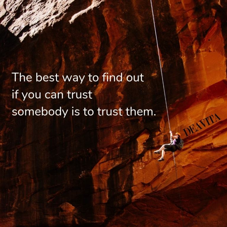 short inspirational and positive quotes about trusting people