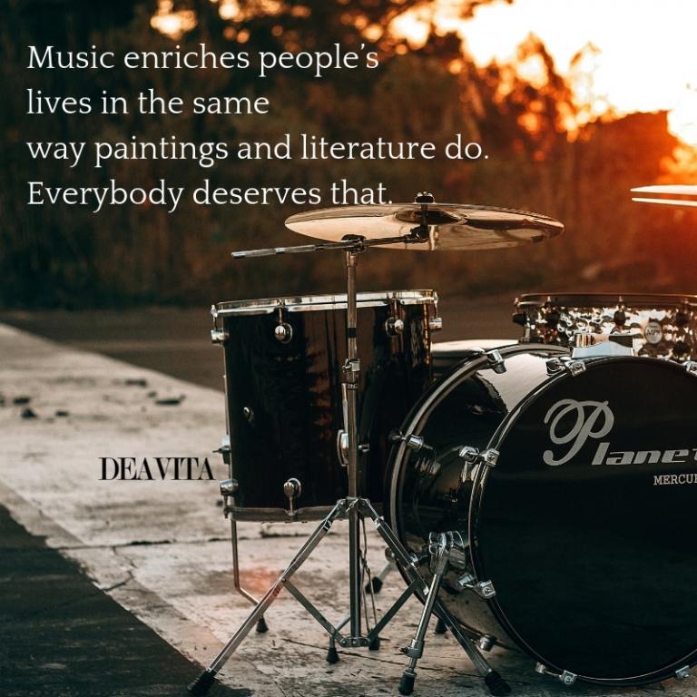 short inspirational quotes music enriches peoples lives