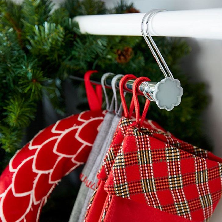 Christmas decorations storage closet hangers
