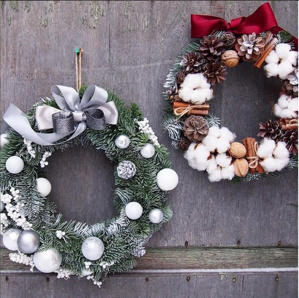 Christmas decorations wreaths ideas for front door