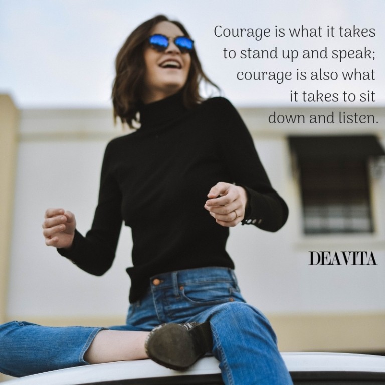 Courage quotes and motivational thoughts photo cards