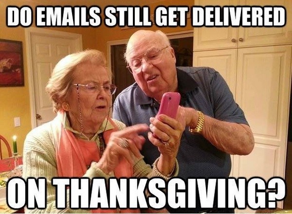 Funny Thanksgiving meme grandparents