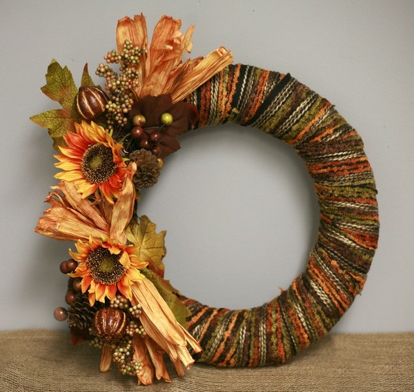 How to make a wreath with sunflowers DIY decorating ideas fall decor