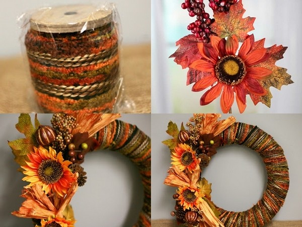 How to make a wreath with sunflowers DIY decorating ideas