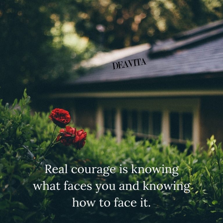 Real courage in life short deep quotes with photos