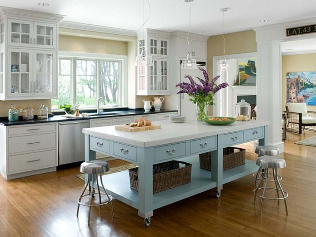 Kitchen islands on wheels   functional and modern solutions for ...