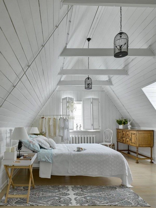 attic bedroom furniture and lighting ideas