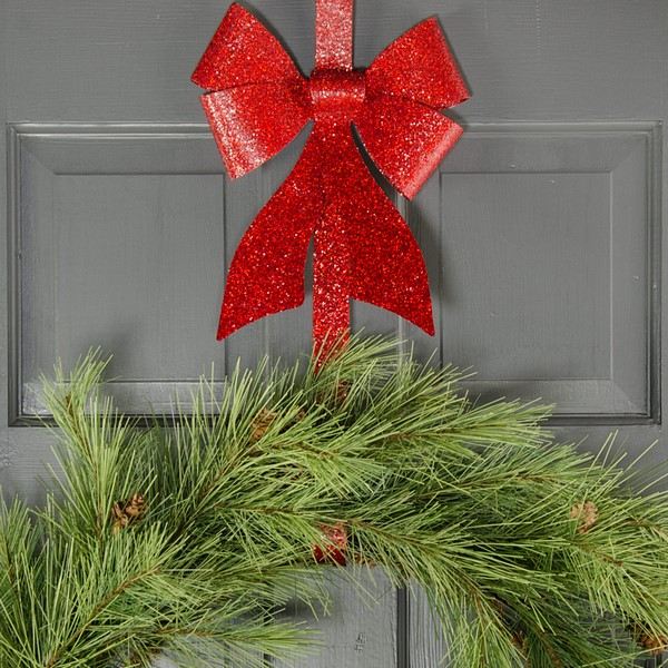 beautiful wreath hangers for doors red bow