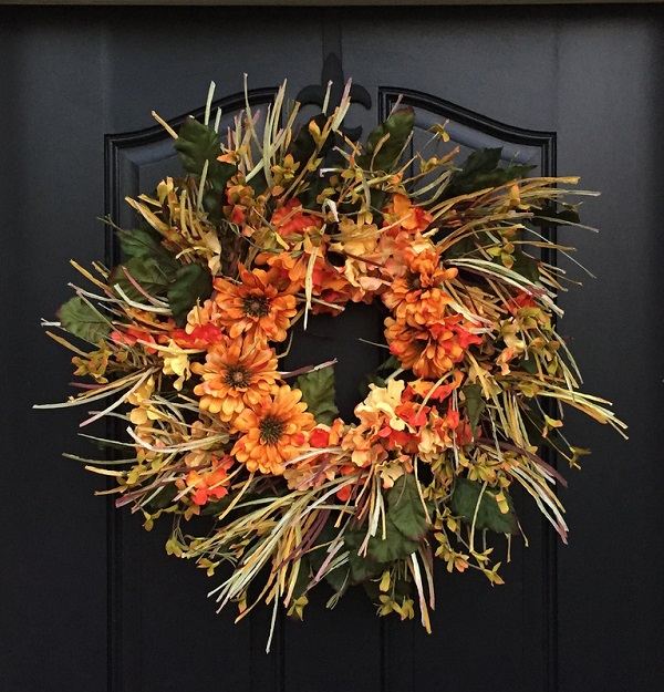 beautiful wreaths for front door DIY ideas