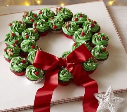 christmas-cupcake-wreath-festive-desserts-ideas