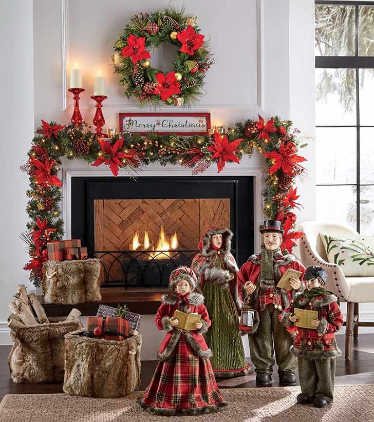christmas mantel decoration how to measure for wreaths and garlands