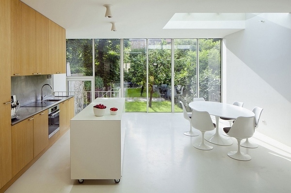 contemporary kitchen design island on wheels dining table and chairs