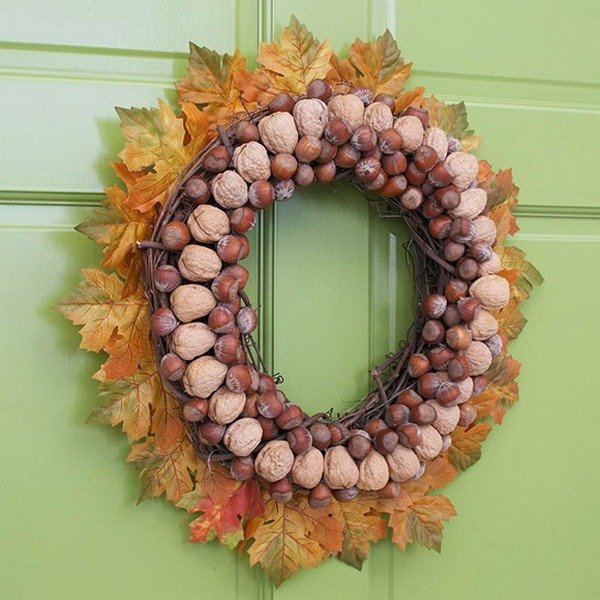 front door decoration wreath for thanksgiving