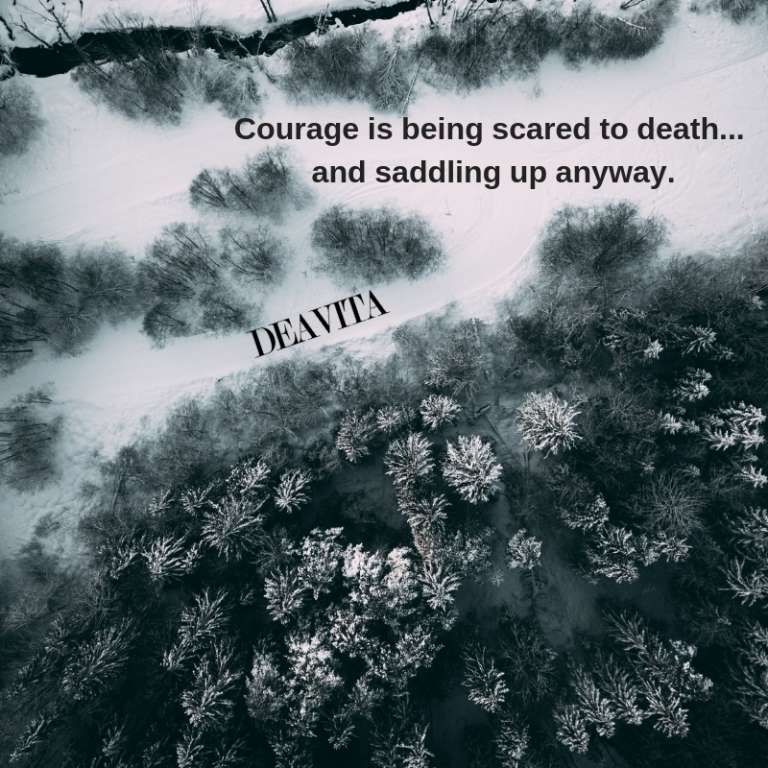 great positive quotes about courage and being scared with photos