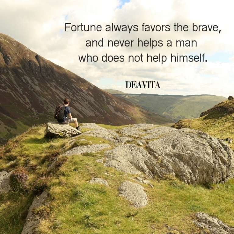 motivational and inspirational quotes Fortune favors the brave