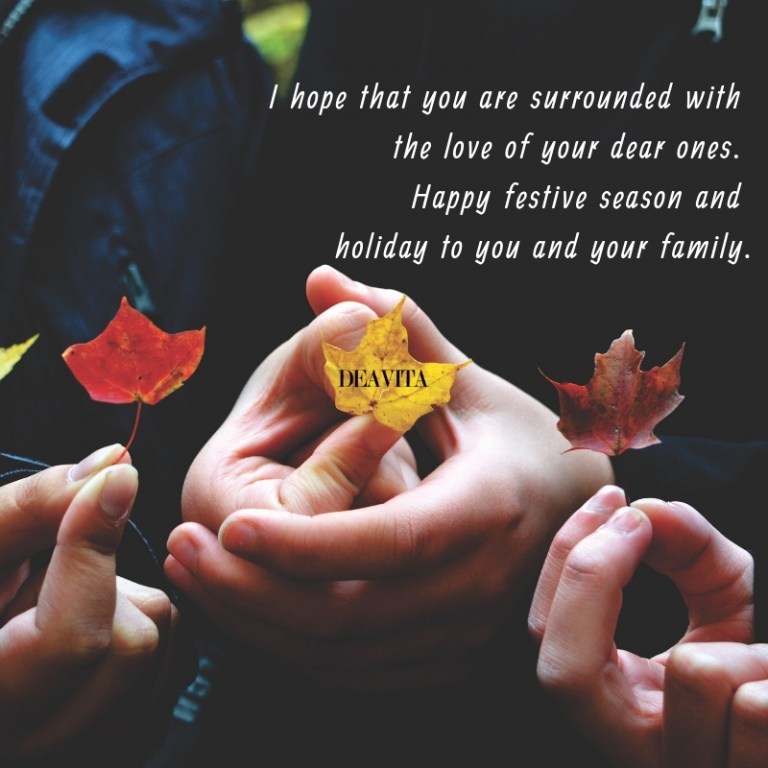 photo cards with greetings and wishes for thanksgiving for family