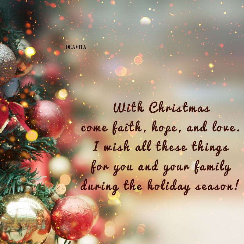 Christmas faith hope and love seasons greeting cards