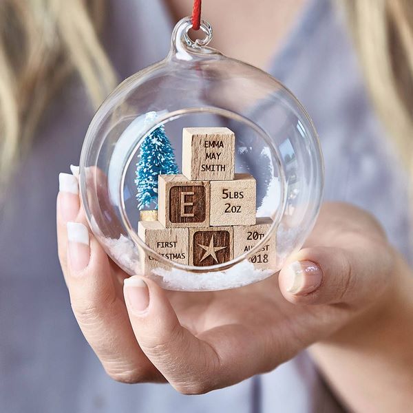 DIY personalized baby bauble for Christmas
