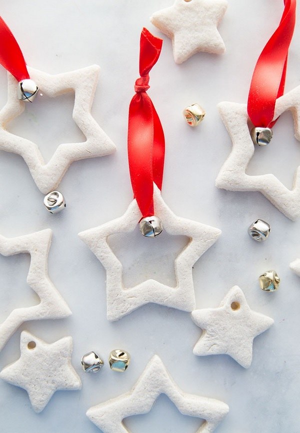 Salt dough decorations DIY christmas star crafts for kids