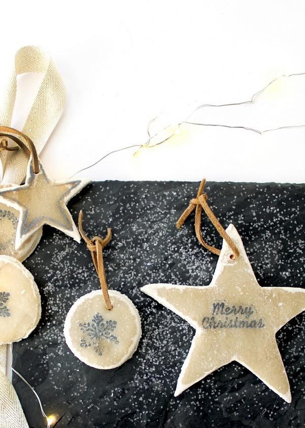 Salt dough ornaments DIY Christmas decorations