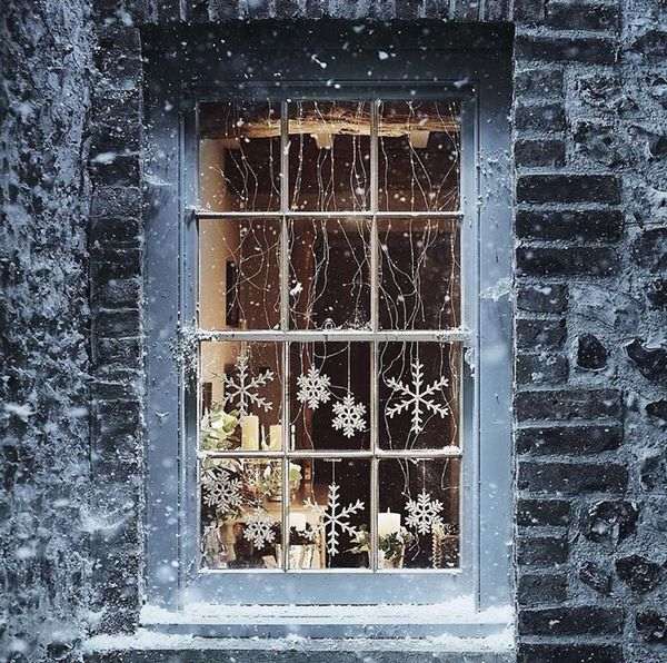 christmas and winter decoration for windows ideas