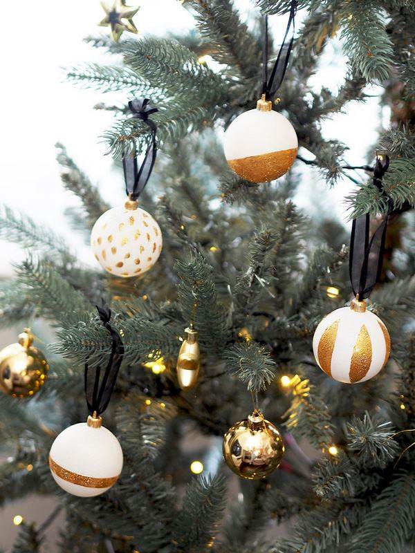diy unique christmas tree decorations gold balls