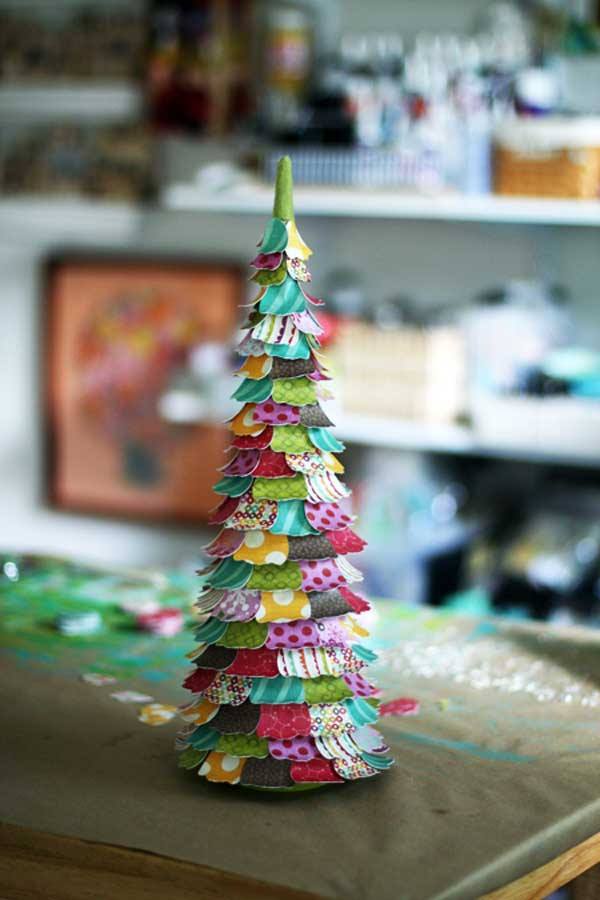 easy paper Christmas craft for kids DIY tree