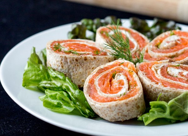 delicious party food ideas and recipes salmon tortilla rolls