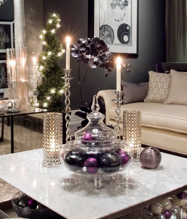 quick Christmas living room decor ideas winter Wonderland