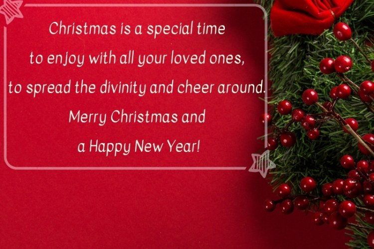 Christmas greeting cards and festive wishes for friends and family