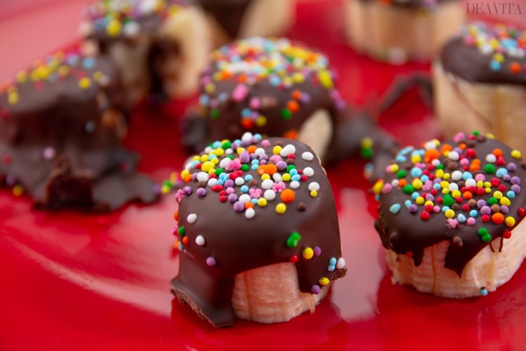 Chocolate Banana snacks Finger Food ideas for Kids birthday party