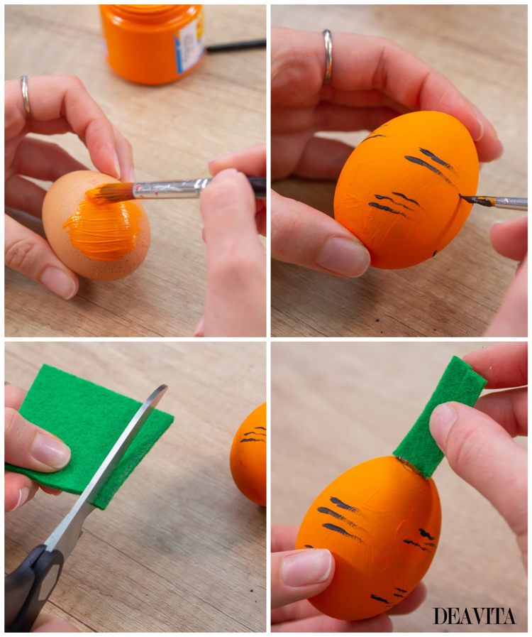 DIY Carrot Easter Eggs step by step instructions