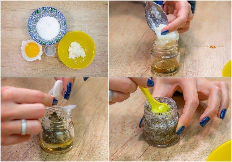 DIY Green Tea Lip Scrub recipe and directions