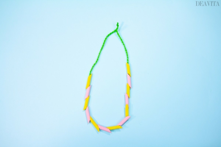 DIY Jewelry craft ideas for kids pasta necklace