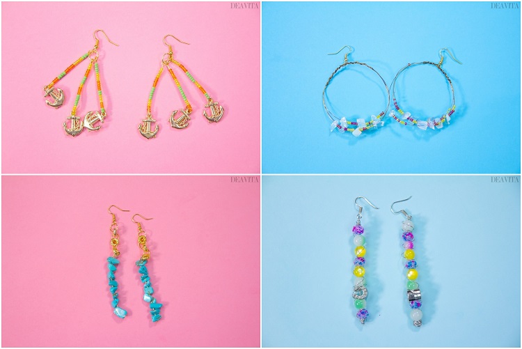 DIY earrings ideas easy crafts jewelry beads