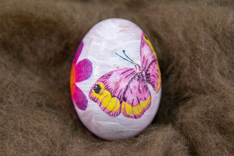 easy craft ideas Decoupage Easter egg decoration ideas 
