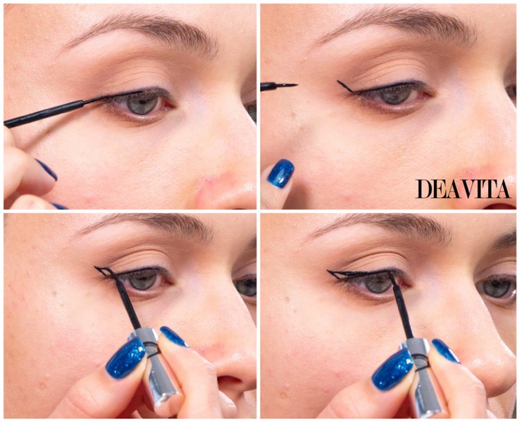 How to draw a line with liquid eyeliner guide