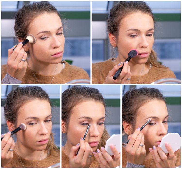 Natural makeup instructions face contouring