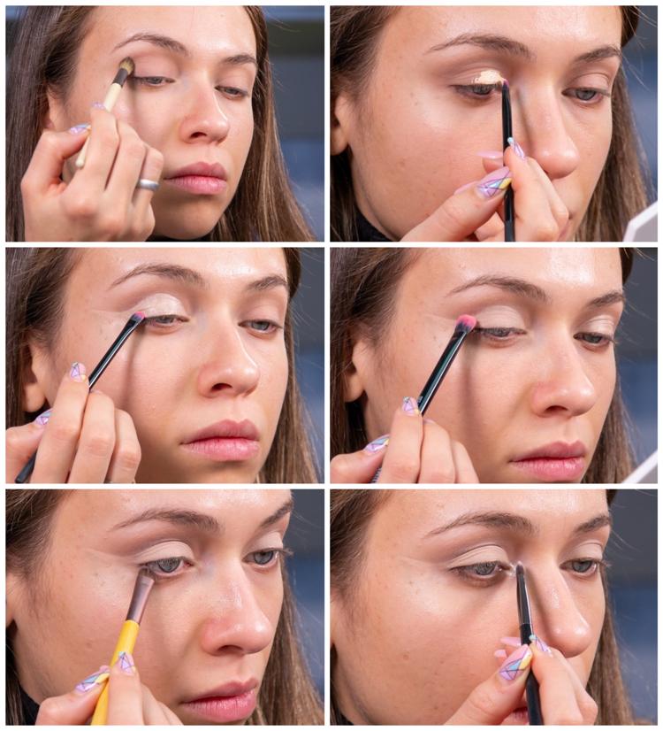 Nude soft cut crease makeup tutorial