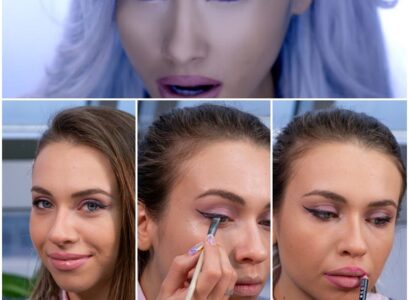 ariana-grande-focus-makeup-instructions-in-pink-purple-black-eyeliner-nude-lips