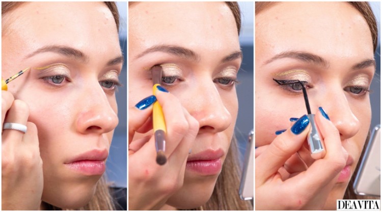 festive makeup ideas for blue eyes step by step tutorial