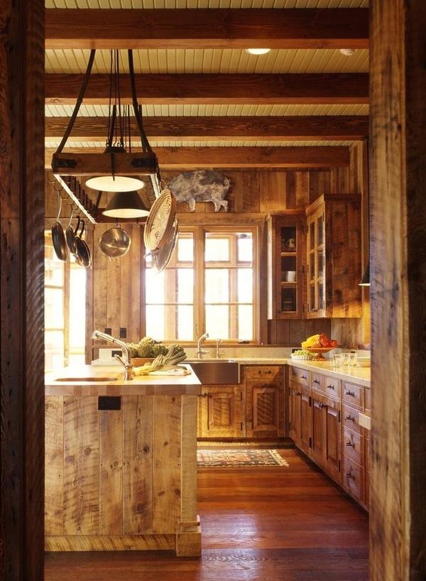 hanging pot racks kitchen design farmhouse sink wood ceiling 