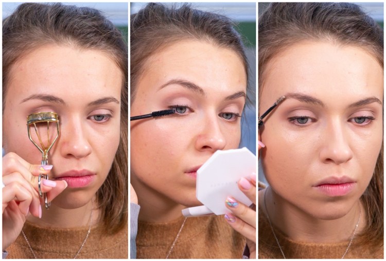 makeup tutorial curl lashes apply mascara