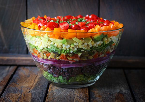 seven layer vegetable salad recipe