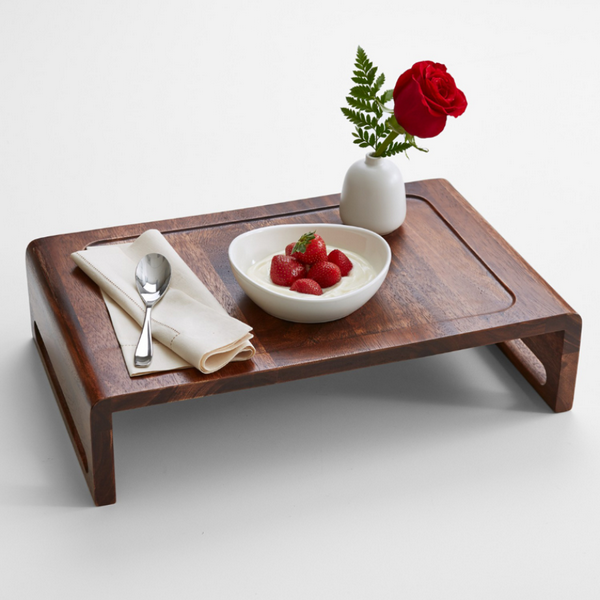 small wooden breakfast tray table design